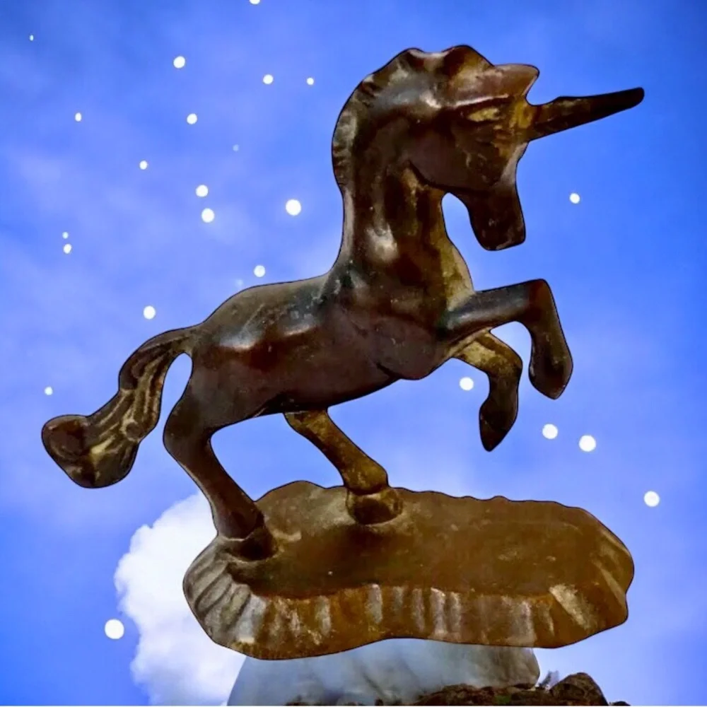 Unicorn Solid Bronze Figurine Small 3 1/4